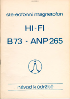 Tesla b73 - Navod k udrzbe 